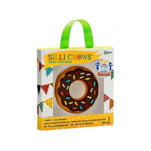 Silli Chews Chocolate Donut Teether Toy - MULTI - TEETHER