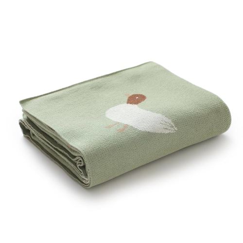 Hadetoto 100% Cotton Baby Blanket Knit Soft Cozy Swaddle Receiving Blankets Toddler Infant Blanket with Lovely Elephant for Newborn Boy Girls (Duck - Light Green) : Amazon.com.au: Baby