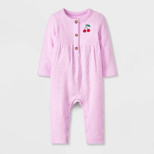 Baby Floral Waffle Romper - Cat & Jack™ Pink 3-6m