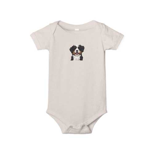 Bernedoodle Baby Onesie | Cute Dog Infant Bodysuit | Baby Gift for Doodle Lovers | Newborn Puppy Outfit
