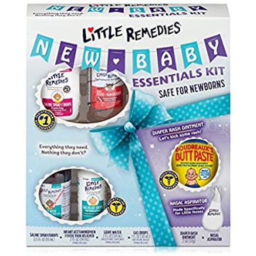 Little Remedies New Baby Essentials Kit, 6 Piece Kit for Baby's Nose and Tummy