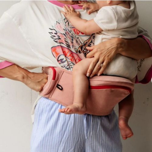 HipSurfer Hip Carrier - Pink + Red Corduroy