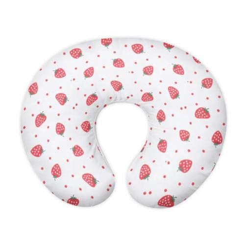 Nursing Pillow Cover Girls, Strawberry Breastfeeding Pillow Cover for Baby, Snug Fits Newborn Nursing Pillow Case, Super Soft Breathable