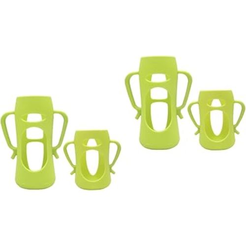 Vaguelly Mam Bottles 4 Pcs Bottle Cover Anti-Drop Cover Bottle Infant Bottles Anti-Skid Bottle Cover Silicone Bottle Handles Bottle Portable