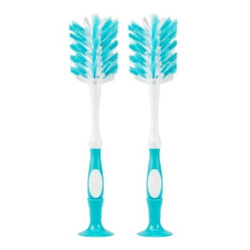 Dr. Brown's Deluxe Baby Bottle Brush with Vent Brush and Sturdy Bristles, BPA Free, Blue, 2 Pack