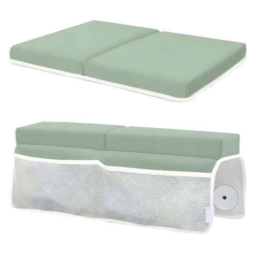 Baby Bath Kneeling Pad Set Memory Spume Knee Elbow Assist Toy Storage Pouches Against Slip