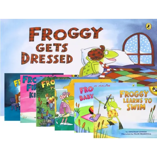 Froggy Mega Pack: Froggy Gets Dressed; Froggy Learns to Swim; Froggy's Baby Sister; Froggy Plays in the Band; Froggy's Day with Dad; Froggy's First Kiss; Froggy Goes to Bed (7 Titles)