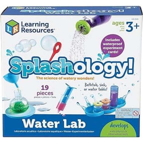 Learning Resources Splashology! Water Lab Science Kit, STEM Playtime, Water Activities, 19 Pieces, Ages 3+