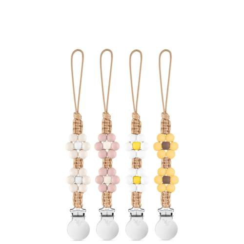 Susie Cutie Clip - Beaded Teether Pacifier Clip | Ryan & Rose