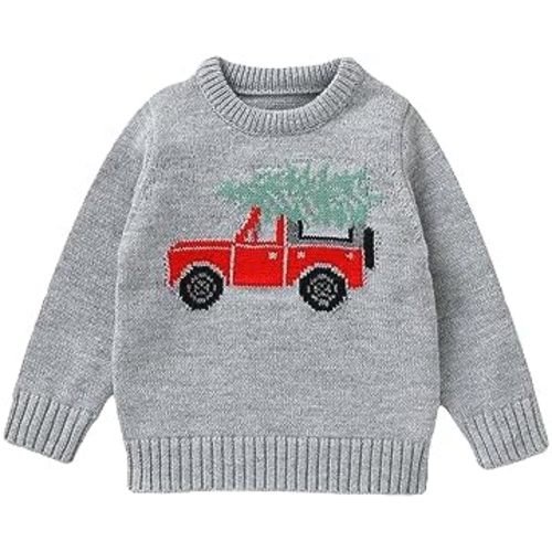 Karwuiio Toddler Baby Boy Christmas Sweater Long Sleeve Knite Sweater Fall Winter Clothes