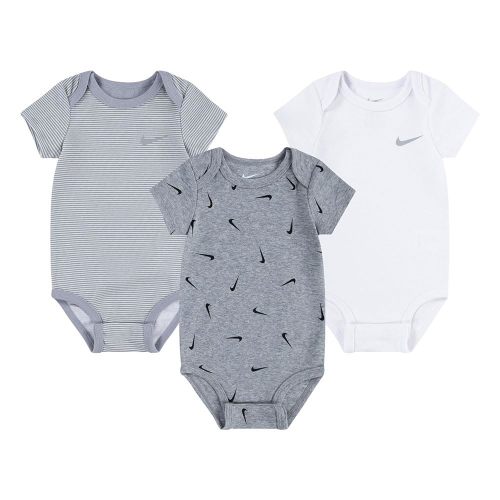 Nike 3-pack Assorted Swooshfetti Bodysuit (Dark Grey Heather, 3 month)