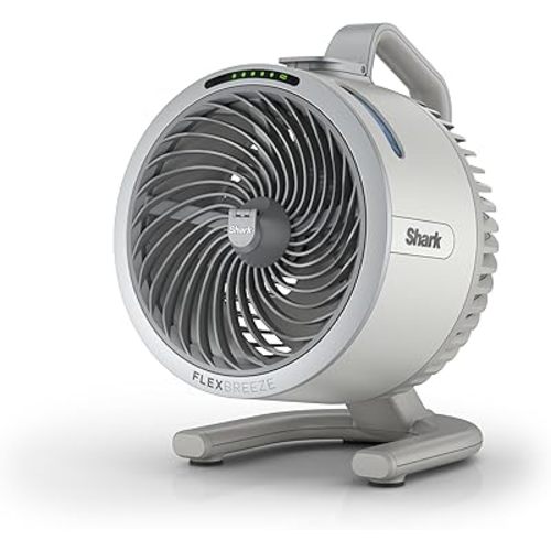 Shark FlexBreeze HydroGo Fan—Ultra-powerful portable fan with indoor + outdoor mist, Up to 70 feet of reach, corded & cordless, up to 12-hr. battery, 5 speeds, evaporative misting, Dove, FA052DV