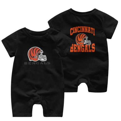 Bengals Newborn Infant Short Sleeve One-Piece Bodysuits Baby Clothes 0-2t Racing Toddle Bodysuit Climbing Short-Sleeve Onesie Jumpsuit Romper Skin-Friendly Cotton Sleeves Rompers