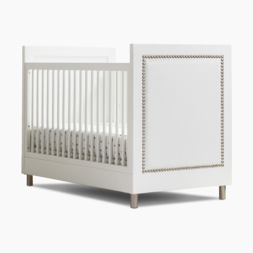 Simmons Kids Avery 3-in-1 Baby Crib with Toddler Bed Conversion Kit - Bianca White