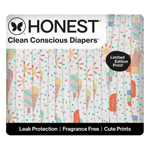 Honest Wetness Indicator Diapers - Plant-Based & Fragrance-Free | Honest