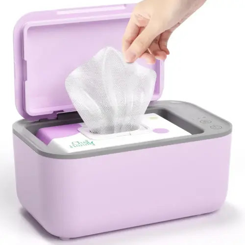 Baby Wipe Warmer, Wipe Warmer and Baby Wet Wipes Dispenser, Diaper Wipe Warmers with 3 Heat Modes and Large Capacity for Babies Pets, New Moms (Purple)