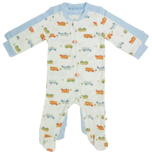 Milkberry Soft Rayon of Bamboo Pajamas Full Body Sleepwear for Infants Baby Boys Safari Beige Size 6-9 Months