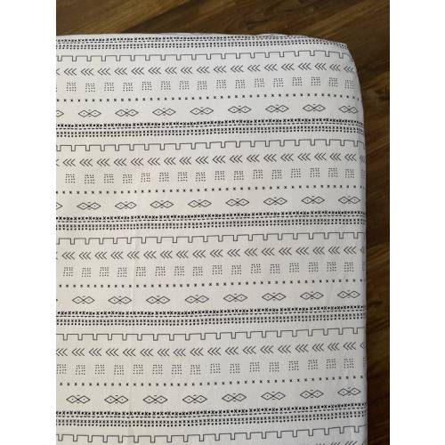 White and Black Geometric Fitted Crib Sheet - Etsy