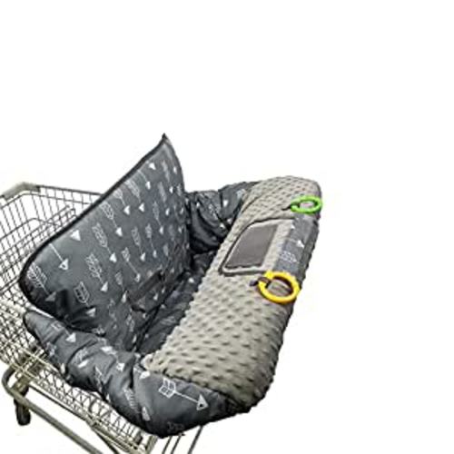 Amazon.com : RHYDEER Shopping cart Cover for Babies-high Chair Cover, Dotted Minky Touching, Multi in 1 Design, 360 Full Protection, roll in and go, Universal fit, Grey : Baby