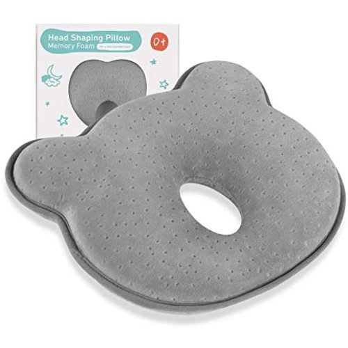 Newborn Baby Head Shaping Pillow,Preventing Flat Head Syndrome(Plagiocephaly),Made of Memory Foam Head and Neck Support Baby 3D Pillow for 0-12 Months Infant