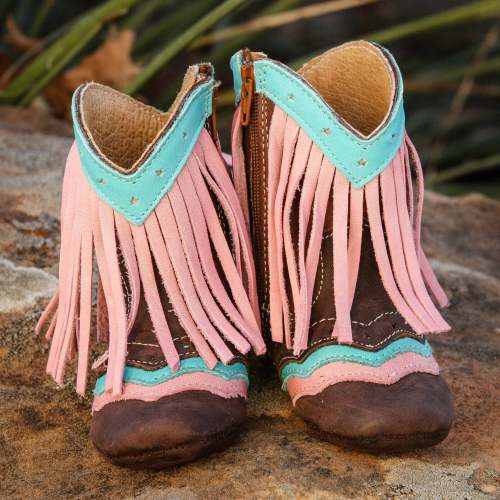 forever fringe baby boots