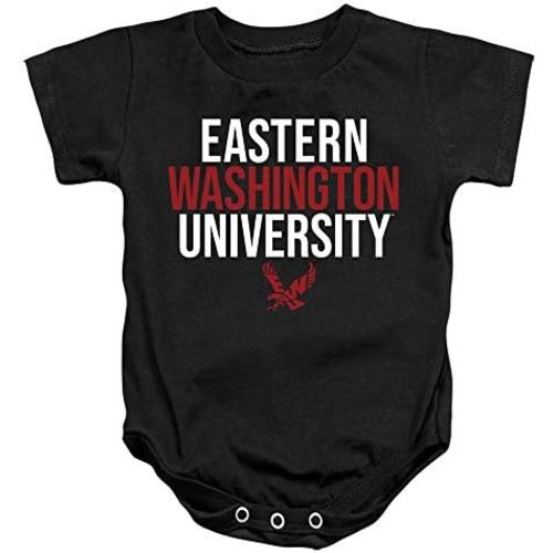 Eastern Washington University Official Stacked Unisex Infant Snap Suit for Baby