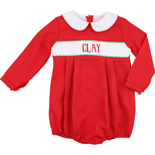 Red Honeycomb Custom Smocked Bubble – Cecil & Lou