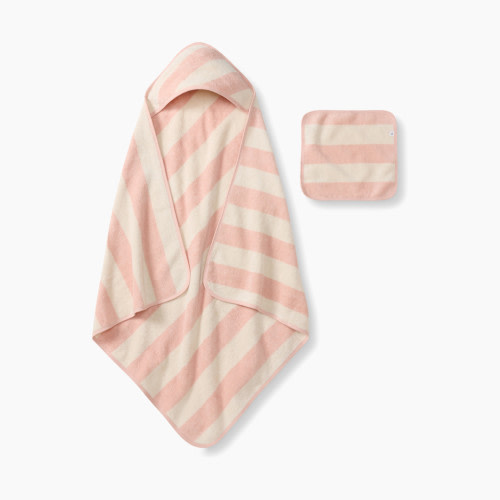 Burt's Bees Baby Organic Cotton Woven Terry Towel - Pink Sand, One Size