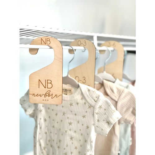 Wood Baby Closet Dividers, Baby Shower Gift, Baby Clothes Dividers, Nursery Closet Size Dividers, Custom Baby Gift, Closet Organization