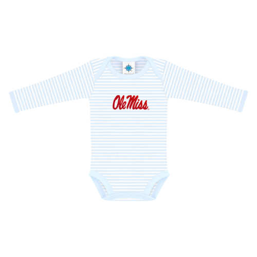 Ole Miss Rebels Stripe Long Sleeve Bodysuit | College Baby