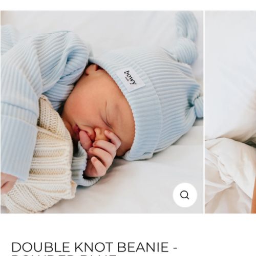 Double Knot Beanie - Powder Blue