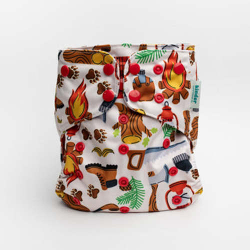 Patterned Pocket Cloth Diaper with Athletic Wicking Jersey