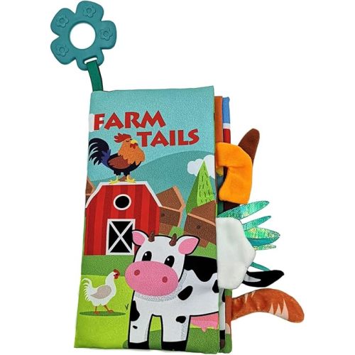 Soft CrinkleInfant UnbreakableToddler Baby Books for 0-6 Months, Vivid Farm Tail,Teething Toys,Tummy Time Toys,Early Touch Feel Book Gift for Newborn essentials.