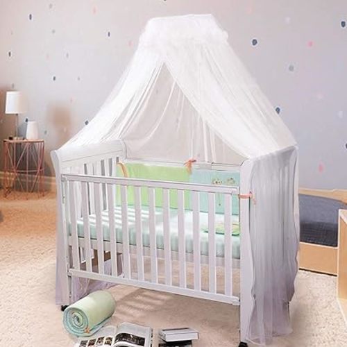 Baby Net Baby Baby Toddler Bed Cuna Dome Canopy Netting (Blanco)