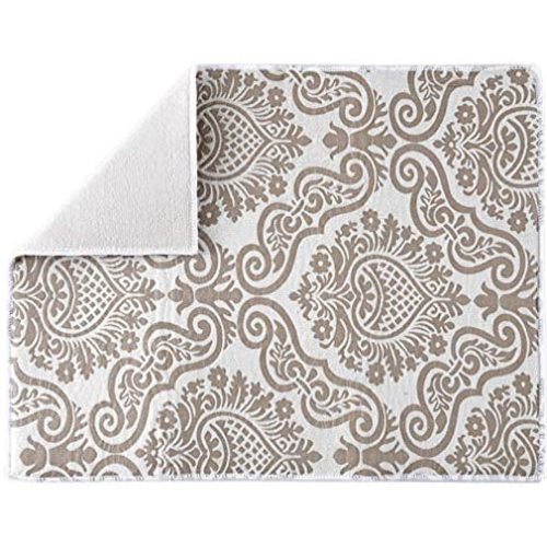 Subekyu Dish Drying Mats for Kitchen, Ultra Absorbent Microfiber Drying Mat, Dishes Drainer Pad, 19 by 15 Inch, Light Brown, 1 Pack
