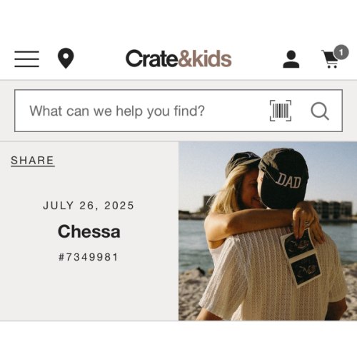Crate & Barrel Baby Registry