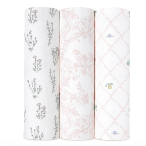 French Floral Silky Soft Swaddle 3 Pack | aden + anais