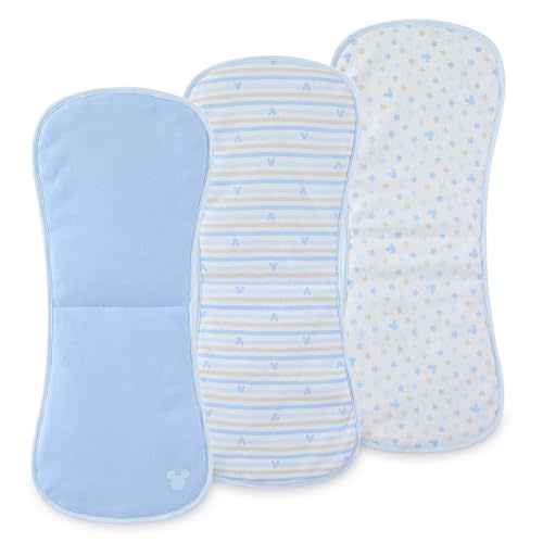 Disney Baby Burp Cloths 3-Pack – Mickey Mouse and Minnie Mouse Soft Absorbent 20" x 10" Leakproof Burping Rags for Baby Boys Girls & Unisex Newborns & Infants