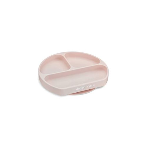 Simka Rose Silicone Suction Plate For Baby And Toddler, Petal