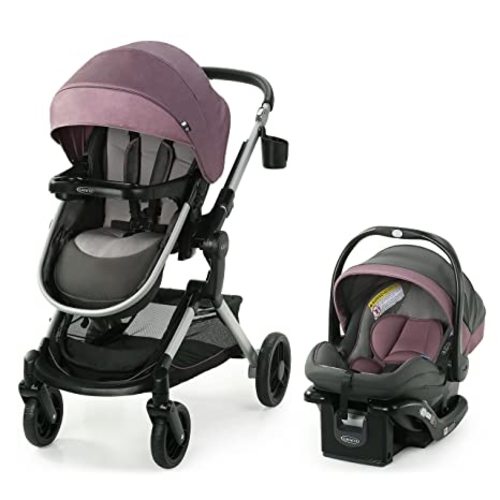 Graco Modes Nest Travel System, Includes Baby Stroller with Height Adjustable Reversible Seat, Pram Mode, Lightweight Aluminum Frame and SnugRide 35 Lite Elite Infant Car Seat, Norah - Stroller + Car Seat