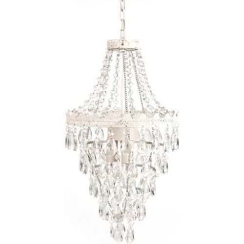 Tadpoles Pendant Chandelier - White Diamond | 12" X 12" X 20" | Uses One Medium-base E26 Light Bulb - 40 Watts Max