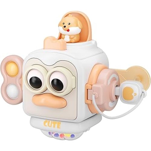 Montessori Toys, Sensory Toys for Toddlers Toys, Travel Activities Busy Cube, Baby Gifts for Busy Cube, Motor Skills Educational Learning Toys