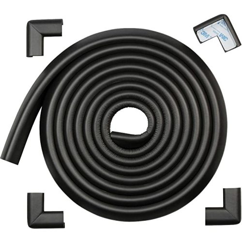 Amazon.com : RovingCove Edge Corner Protector Baby Proofing (Large 15ft Edge 4 Corners) - Hefty-Fit Heavy-Duty, Soft NBR Rubber Foam, Furniture Fireplace Safety Corner Edge Bumper Guard, 3M Adhesive, Onyx Black : Baby