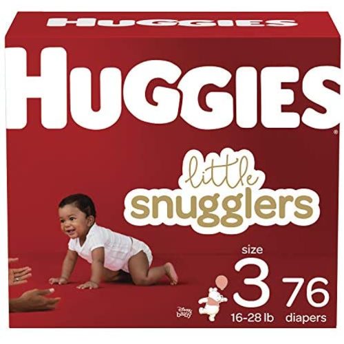 Baby Diapers Size 3, 76 Ct, Huggies Little Snugglers - Size 3 (76 Count)