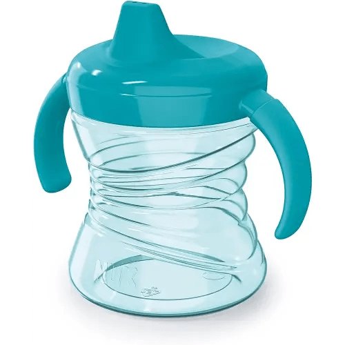 POTATO Straw Cup Spill Proof Sippy Cup with Handles and Strap Toddler Cups  Tritan Sippy Cups for babies 300ML/10oz 6 Months+(Green)