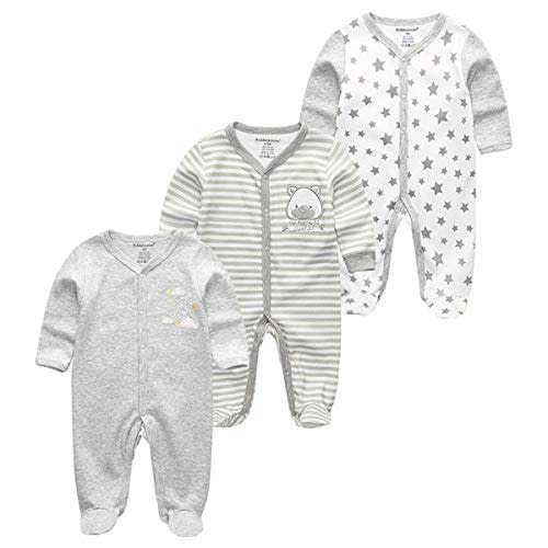 Kiddiezoom Baby and Toddler Boys'Snug Fit Footed One-Piece Romper Jumpsuit Cotton Cotton Footed Outfit
