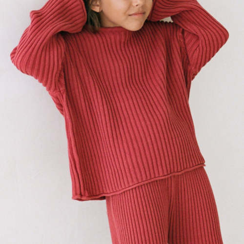 Essential Knit Sweater - Brick