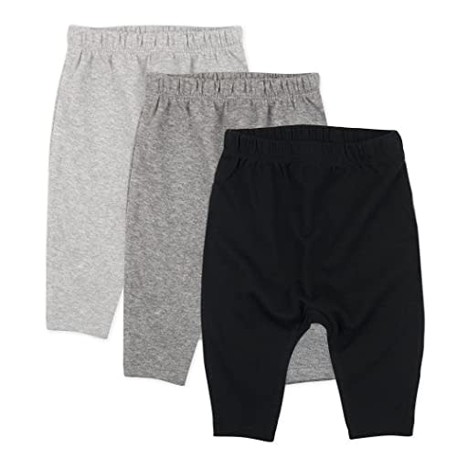 HonestBaby Multipack Harem Pants Roomy Fit Pull on Bottoms 100% Organic Cotton for Infant Baby Boys, Girls, Unisex