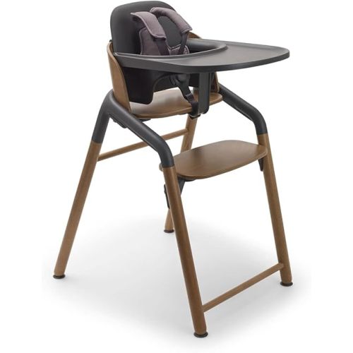 Bugaboo Giraffe Wooden Baby High Chair, Adjustable in 1 Second, Easy to Clean, Safe and Ergonomic Highchair, Suitable from Birth in Combination with Newborn Set (Sold Separately), Warm Wood/Gray