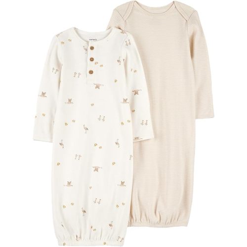 Carter's Baby Boys 2-pk. Bear Sleeper Gowns, Size 3M, Color Ivory/Tan